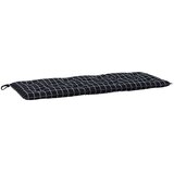  Jastuk za vrtnu klupu crni karirani 120 x 50 x 7 od tkanine | shoptok.hr