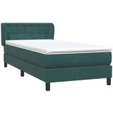 Box Spring krevet s madracem tamnozeleni 80x220 cm baršun | shoptok.hr