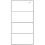 Pregrada za tuš srebrna 100 x 195 cm s prozirnim staklom ESG | shoptok.hr