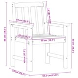 vidaXL Vrtni jedilni stoli 4 kos Črni 65,5x55,5x88 cm HDPE | Shoptok.si