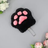 INF Srčkan obesek za ključe s tačko mačke Black+Pink, (21741534) Cene
