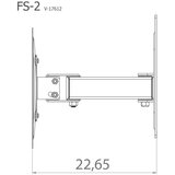 MID.YOU Stenski Nosilec Za Tv Fs 2, Srebrna, 27,8 Cm | Shoptok.si