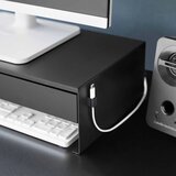 YAMAZAKI Črno kovinsko stojalo za monitor Tower – | Shoptok.si