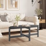 vidaXL Klubska mizica siva 118x63x45 trdna borovina Cene