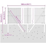  Zavarena Žičana Ograda sa 7 Stupova 0.8x10 m Pocinčani Čelik | shoptok.hr