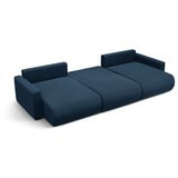 Cosmopolitan Design Tamno plava baršunasti sklopiva/s prostorom za odlaganje kutna garnitura (u obliku slova "U") Belfast – | shoptok.hr