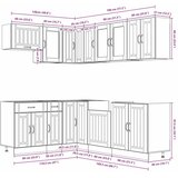  11-dijelni set kuhinjskih ormarića Lucca konstruiranog drva | shoptok.hr