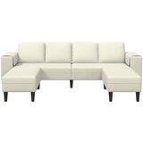  Kauč za dnevni boravak 3 pcs Krema 250 x 188 x 76 cm | shoptok.hr