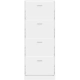 Ormarić za cipele sjajni bijeli 59x17x150 cm konstruirano drvo | shoptok.hr