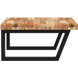  Zidna polica za umivaonik od čelika i masivnog bagremovog drva Smeđa 100 x 60 x 4 cm | shoptok.hr