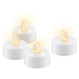 LED bela čajna lučka s časovnikom 3.8x3.7cm set 4