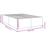  Okvir za krevet bez madraca smeđesivi 160x200 cm od tkanine | shoptok.hr