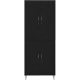  Visoki ormar Crna hrastovina 69 5x34x180 cm Konstruirano drvo | shoptok.hr