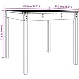  Vrtni stol sivi 82,5 x 82,5 x 76 cm od masivne borovine | shoptok.hr