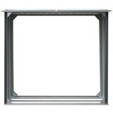 vidaXL Vrtna ostava za drva od pocinčanog čelika 172x91x154 cm siva | shoptok.hr