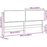 vidaXL Tapecirano vzglavje z vzglavjem Bela in svetlo siva 200 cm | Shoptok.si