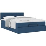  Otomanski krevet s madracem plavi 140x190cm od tkanine | shoptok.hr