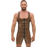 Latex Body with Straps & 2-way Zip 2910470 Transparent Smoky Grey L Cene