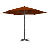  Vrtni suncobran s čeličnim stupom 300 x 230 cm terakota | Eponuda.com