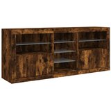  Komoda s LED svjetlima boja dimljenog hrasta 181,5x37x67 cm | shoptok.hr