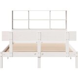 vidaXL Knjižna postelja brez vzmetnice bela 120x200 cm trdna borovina | Shoptok.si