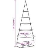 vidaXL Kovinska novoletna jelka za dekoracijo črna 150 cm | Shoptok.si