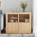  Bočni ormarići s LED svjetlima 2 kom boja hrasta sonome | shoptok.hr
