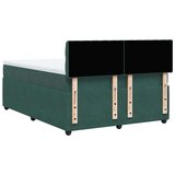 vidaXL Krevet s oprugama i madracem tamnozeleni 160x200 cm baršunasti | shoptok.hr
