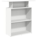Maison Chic sprejemna pisalna miza - pisarniška miza - računalniška miza bela 100x40x104 cm inženirski les, (21784988) | Shoptok.si