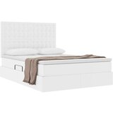 vidaXL Postelja s shranjevanjem Bela 140 x 190 cm Umjetno usnje, (5000104897) | Shoptok.si