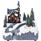 vidaXL božićno Selo Šareni 20.5 x 17 x 21 cm Plastika | shoptok.hr