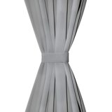 MIKRO Satenske Zavjese 2 kom s Tregerima 140x225 cm Sive | shoptok.hr