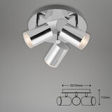 BRILONER 2731-038 - Spot svetiljka CUP 3xGU10/5W/230V sjajni hrom | Eponuda.com