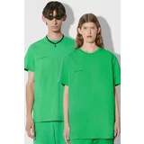 PANGAIA Pamučna majica boja: zelena, s tiskom