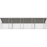  Kavez za piliće 4 pcs Srebrno 800 x 200 x 200 cm Cinkani čelik | shoptok.hr