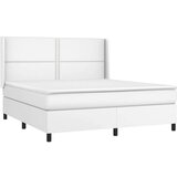  Box spring s madracem LED bijeli 180x200 cm umjetna koža | shoptok.hr