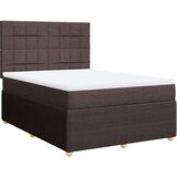 vidaXL Box spring postelja z vzmetnico temno rjava 160x200 cm blago, (21305094) | Shoptok.si