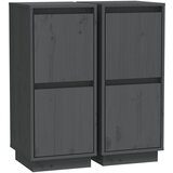 Maison Chic Komoda - Predalnik 2 kosa siva 31,5x34x75 cm trdna borovina, (21722318) | Shoptok.si