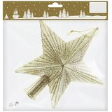 Vrh Špica za božično drevo zvezda z bleščicami (Dolžina: 19 cm, Zlate barve) | Shoptok.si