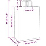  Papirnate vrećice 50 kom s ručkama žute 26x12x35 cm | shoptok.hr