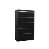 ADRK Klizni ormar BENISSO s LED rasvjetom, 120 cm - CRNA | shoptok.hr
