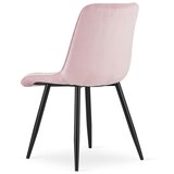  SPLIT stolica - svijetlo ružičasti baršun / crne noge x 4 | shoptok.hr