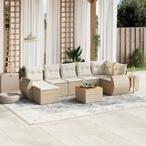vidaXL 8-dijelni set vrtnih sofa od poliratana s jastucima bež | shoptok.hr