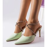 Gemre Green high-heeled mules Drainer | Shoptok.si