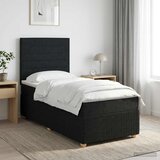  Boxspring krevet s madracem Crna 100 x 200 cm Tkanina Slike
