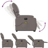 vidaXL Električni masažni naslanjač s funkcijo vstajanja taupe | Shoptok.si