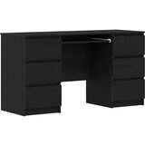 vidaXL Stolovi 2 kom Crna Hrast 140x50x76 cm Konstruirano drvo | shoptok.hr
