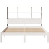 vidaXL Krevet s regalom z knjige bez madraca bijeli 140x200cm borovina | shoptok.hr