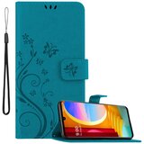 Cadorabo LG Velvet in klasična rožnata zlata - ovitek v cvetličnem dizajnu z magnetnim zapiranjem, stoječo funkcijo in režami za kartice, (20860377) | Shoptok.si