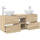 Set ormarića za kupaonicu 3 kom. Hrast sonoma 49,5 x 35 x 63 cm | shoptok.hr
